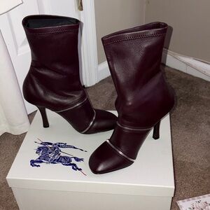 Burberry Dark Brown Heeled Boots